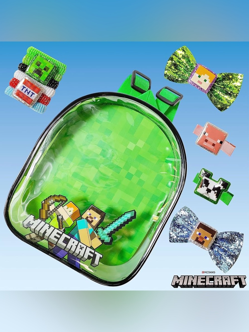 Minecraft Kids Hair Accessory Set - NWT - Picture 2 of 10